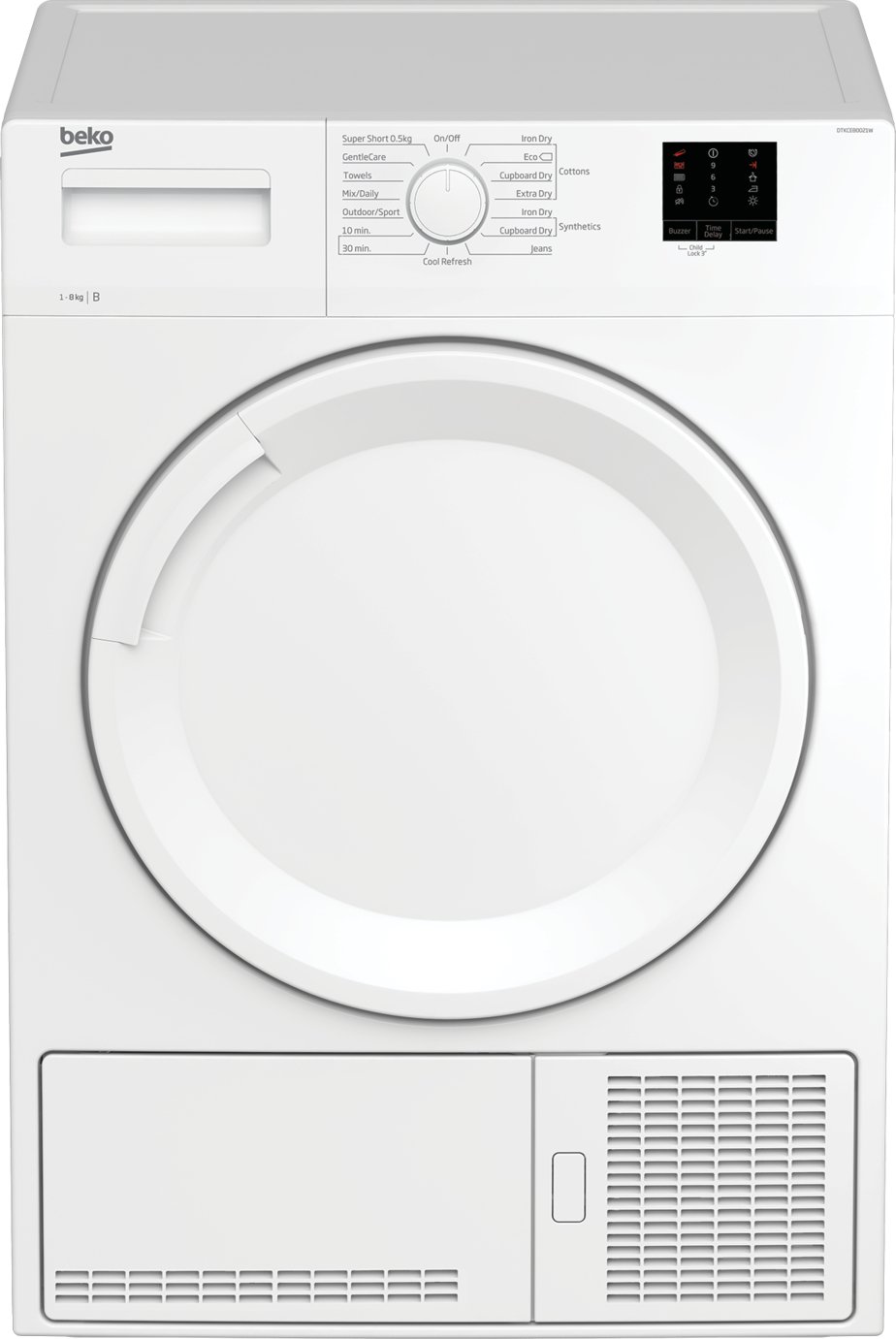 Beko DTKCE80021W 8KG Condenser Tumble Dryer - White