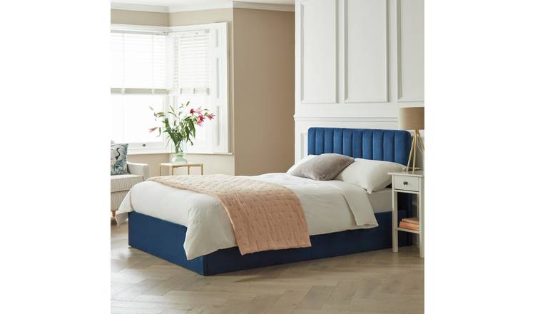 Argos Home Pandora Double End Lift Ottoman Bed - Navy