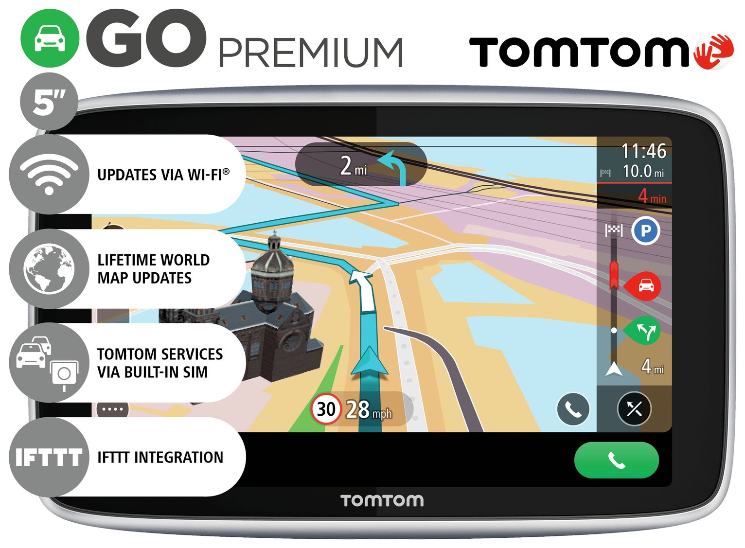 TomTom G0 Premium 5 In Sat Nav with World Maps,Traffic&WiFi Review