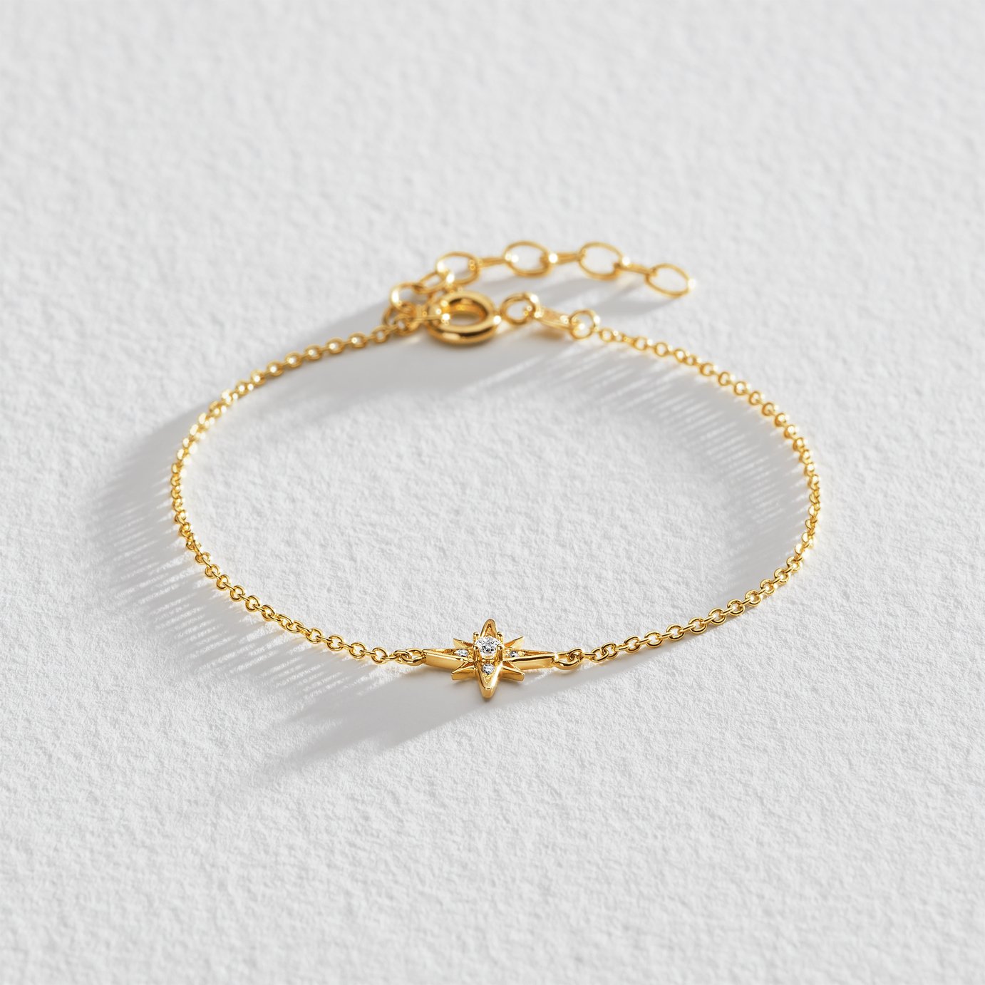 Revere Gold Plated Silver Cubic Zirconia Celestial Bracelet