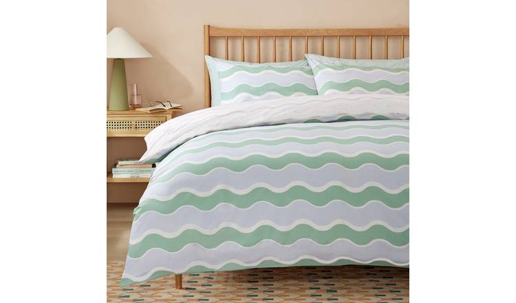 Habitat Wavey Printed Bedding Set - King size