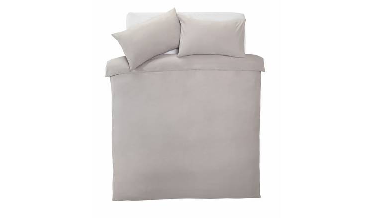 Silentnight Supersoft Plain Dove Grey Bedding Set - Double