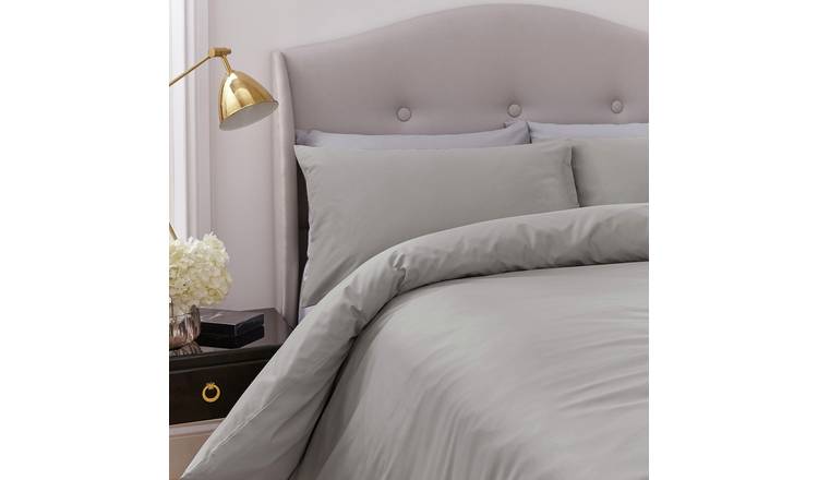 Silentnight Supersoft Plain Dove Grey Bedding Set - Double