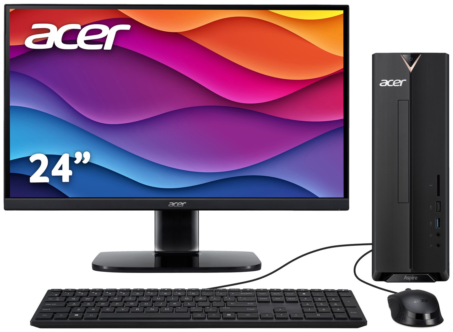 Acer XC-840 Pentium 8GB 256GB Desktop PC 24in Monitor Bundle