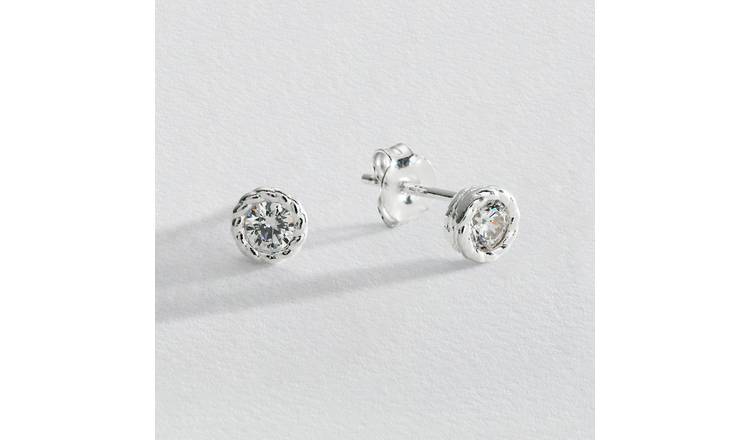 White gold sales studs argos