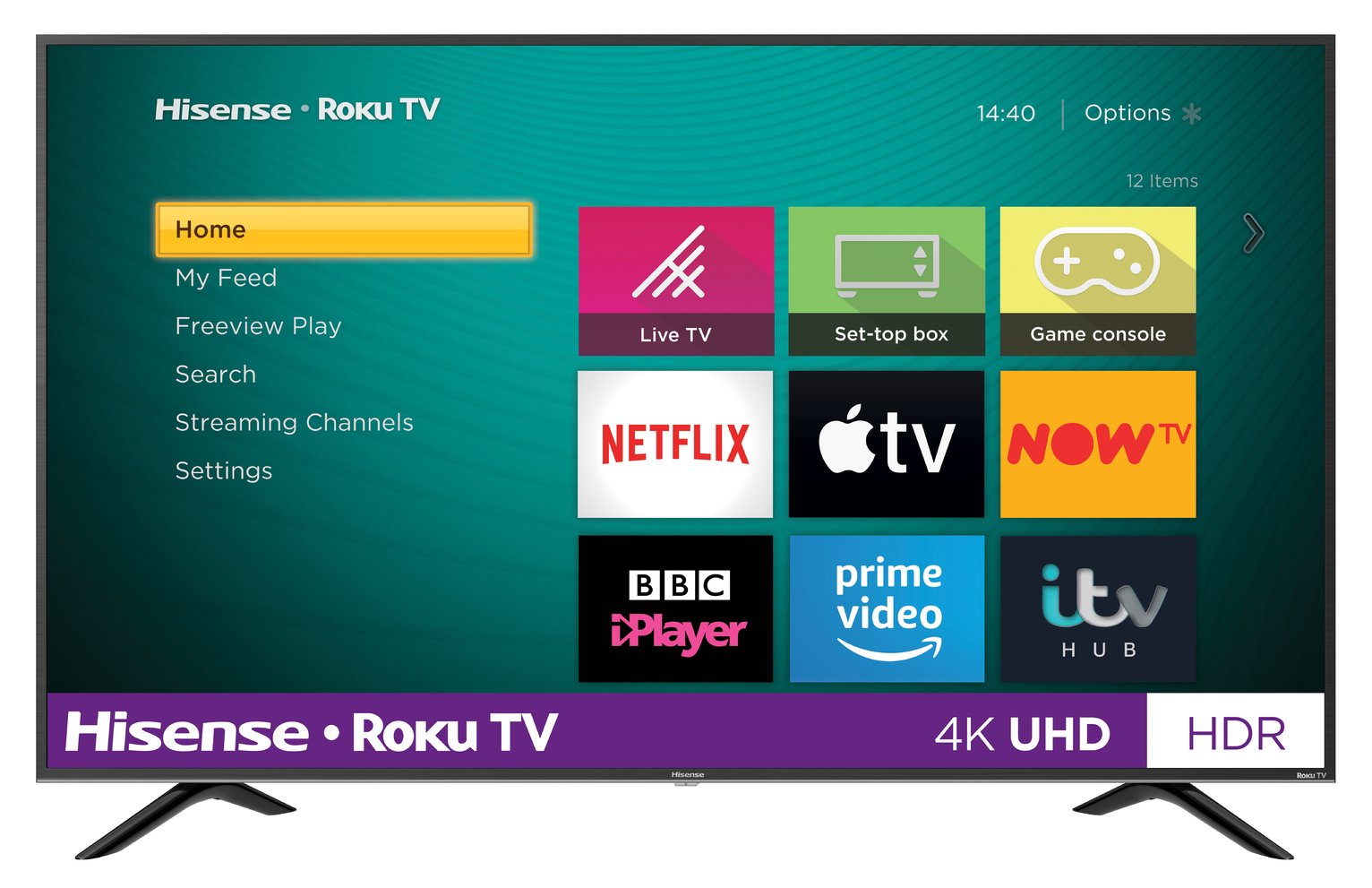 Hisense Roku 50 Inch R50B7120UK Smart 4K HDR LED Freeview TV