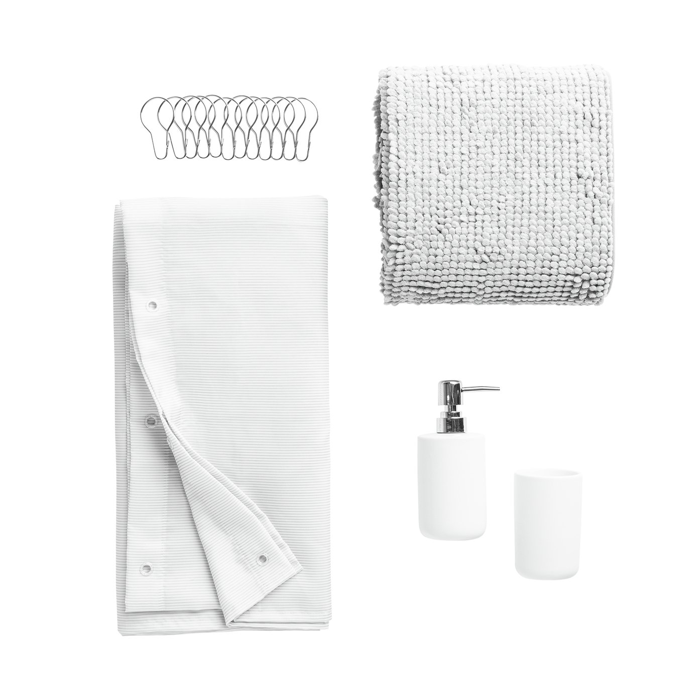 Argos Home 5 Piece Bathroom Accessory Starter Pack