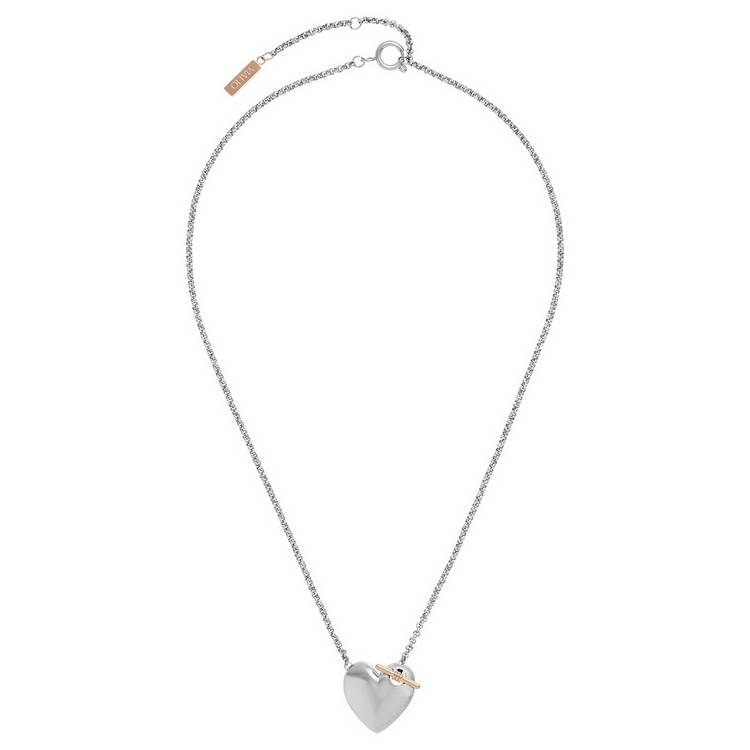 Olivia Burton Stainless Steel Knot Heart Necklace 0
