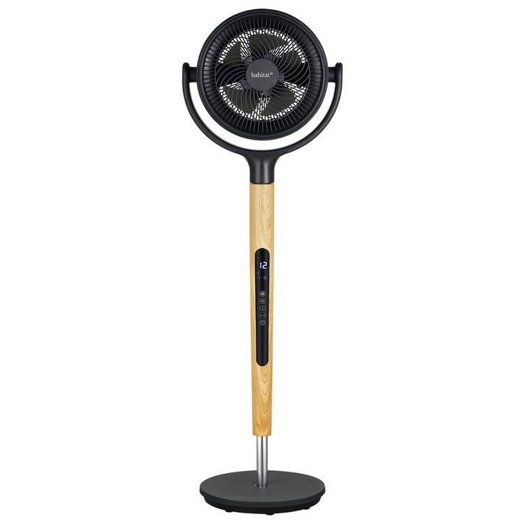 Habitat Air Circulation Black Pedestal Fan - 7 Inch 0