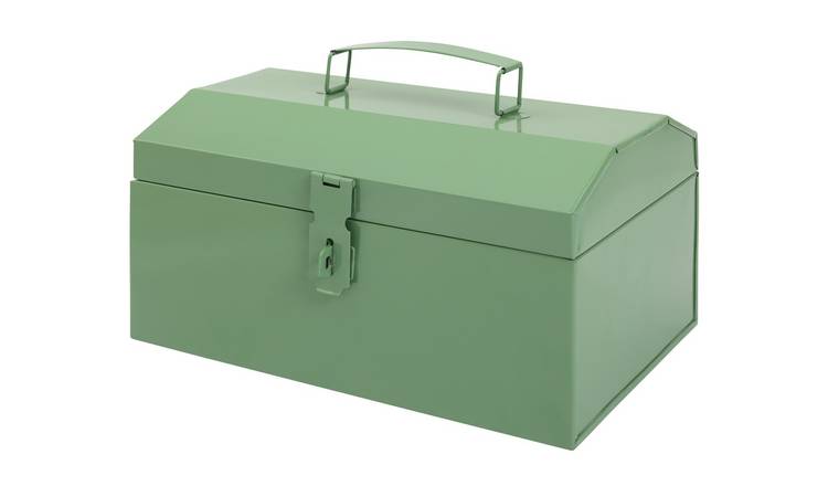 Buy Argos Home Galvanized Metal Storage Caddy - Green | Storage units ...