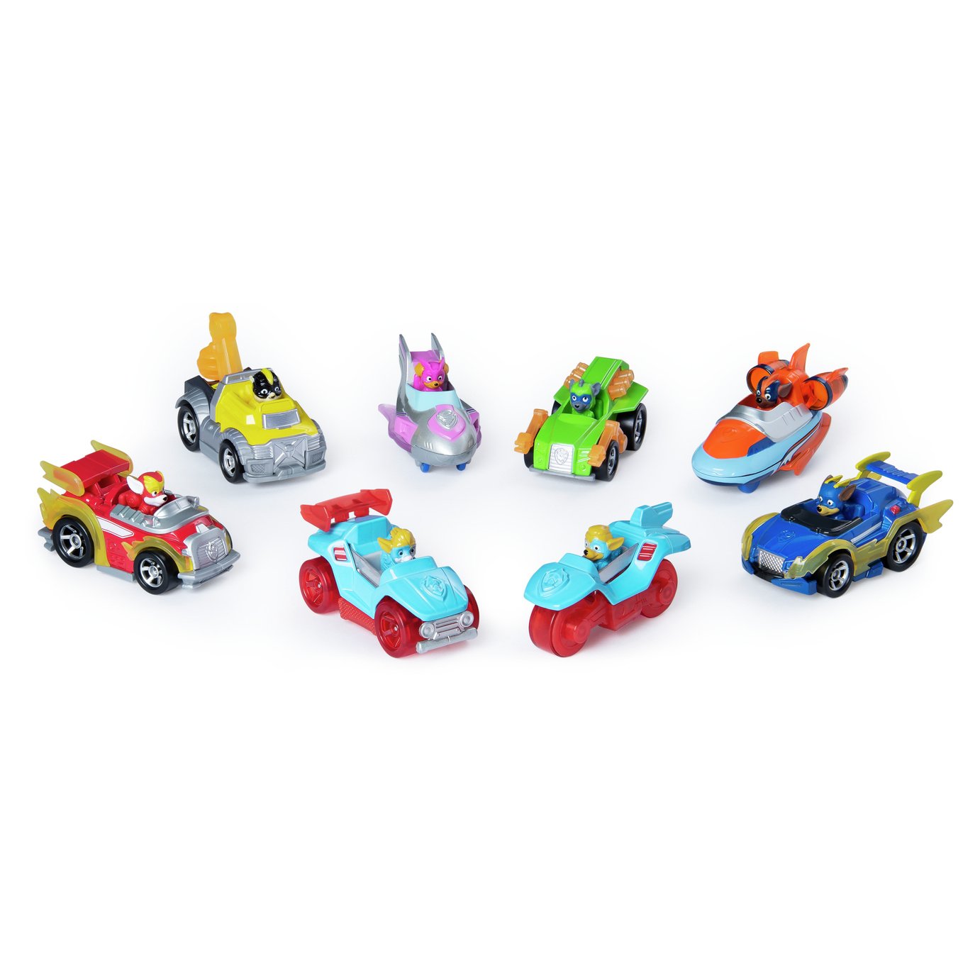 paw patrol metal cars set