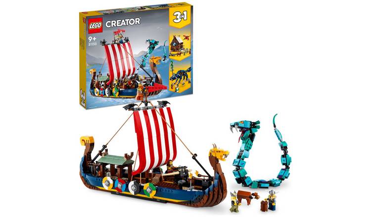 LEGO Creator 3in1 Viking Ship and Midgard Serpent Set 31132