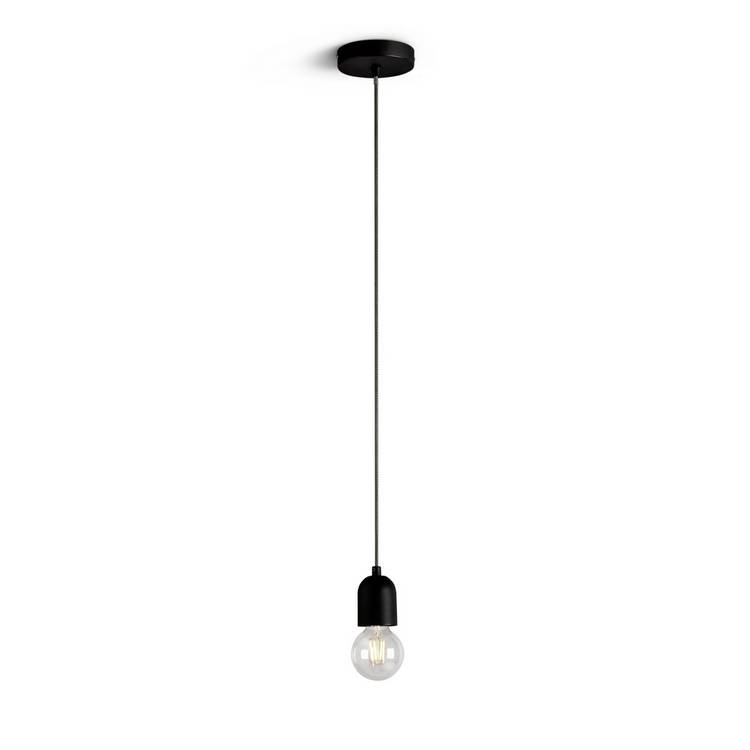 Argos Home Pendant Ceiling Light - Matte Black & Herringbone 0