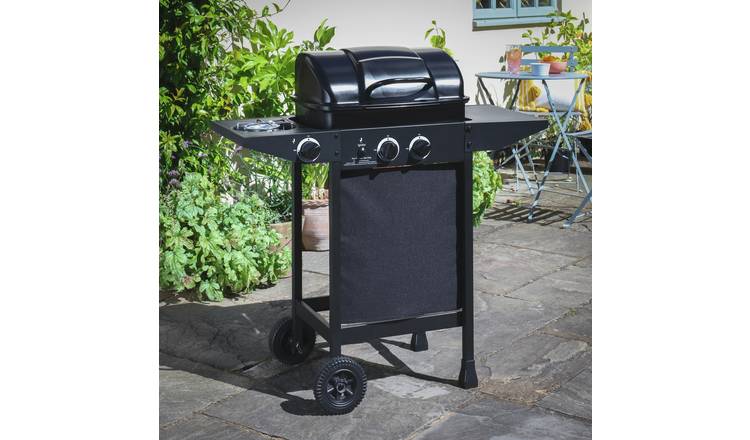 Argos Home 2 Burner with Side Burner Gas BBQ 