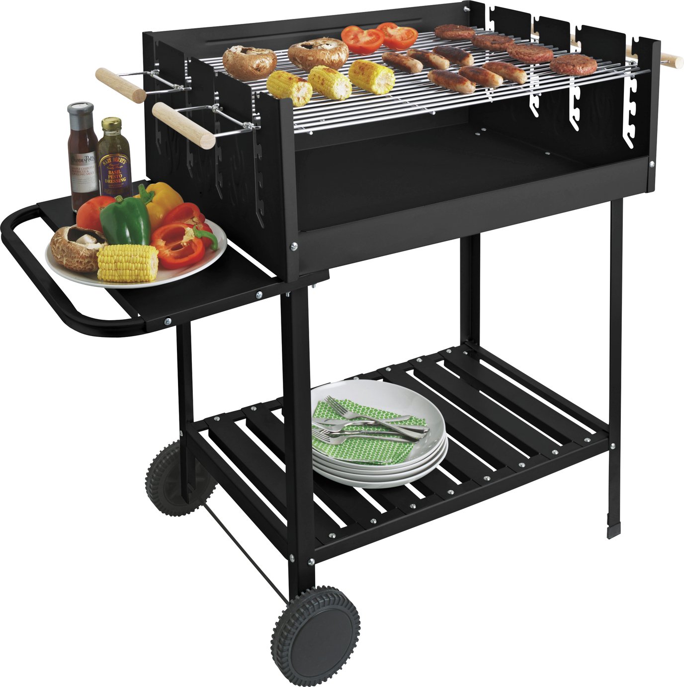 Deluxe Charcoal Rectangle Steel Party BBQ at Argos Reviews