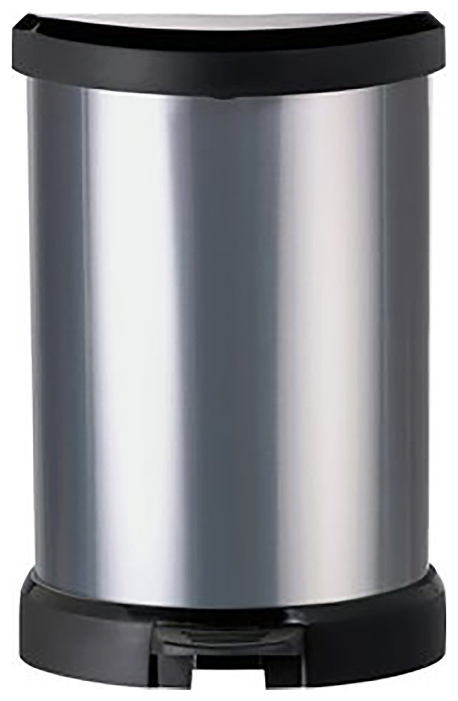 Curver Deco 20 Litre Small Kitchen Bin - Silver