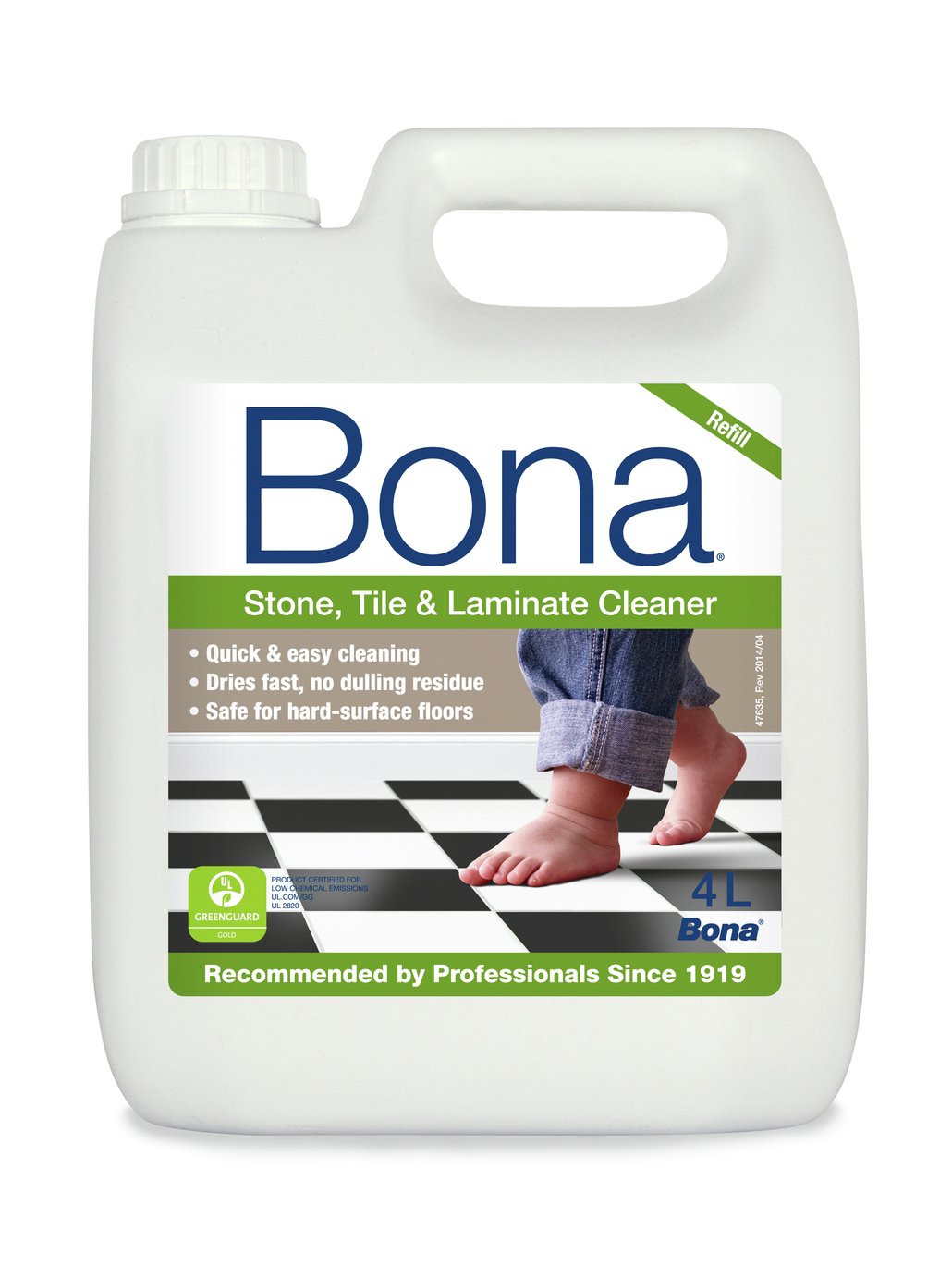 Bona Stone, Tile & Laminate Floor 4L Cleaner Solution Refill