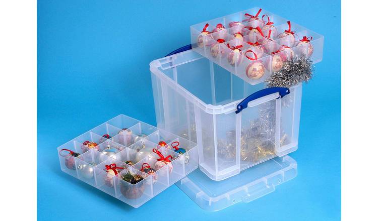 Buy Really Useful 35 Litre Bauble Box with 2 Trays  Plastic storage