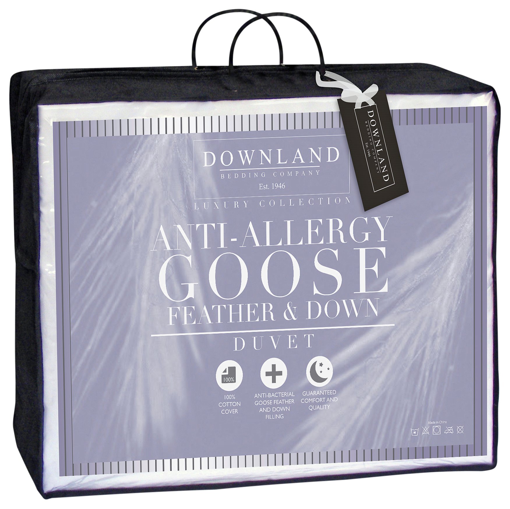 Downland 13.5 Tog Goose Feather and Down Duvet - Single.