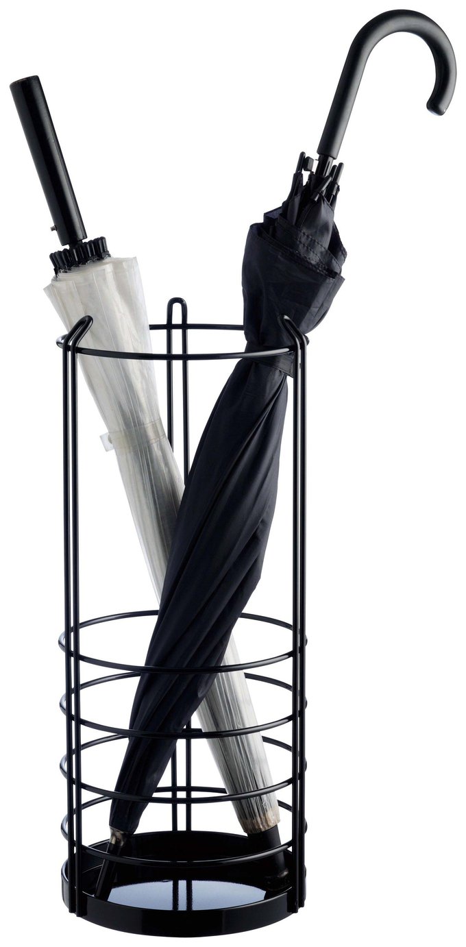 Habitat Saunders Metal Umbrella Stand - Black