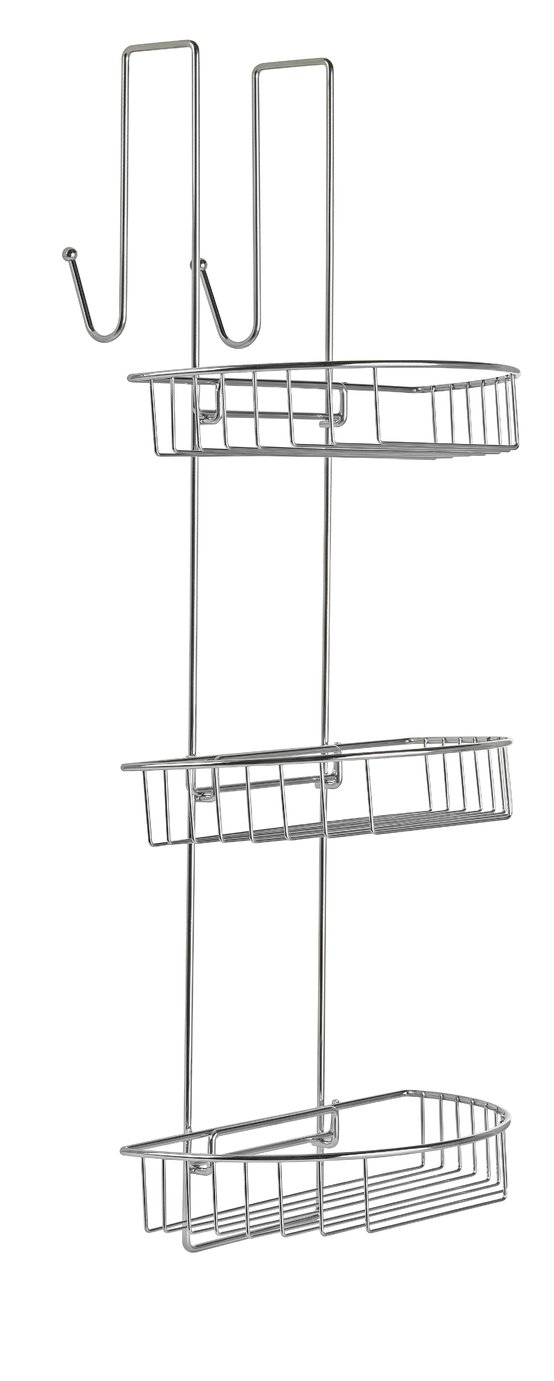 Argos Home 3 Tier Extra Large Chrome Shower Caddy