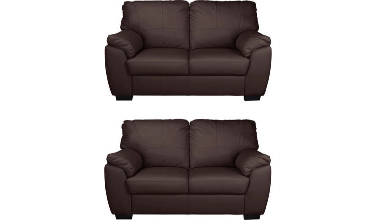 Argos leather 2 seater shop sofa