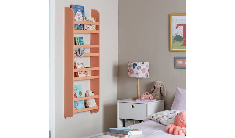 Habitat Kids Scandinavia Wall Mounted Bookcase - Peach