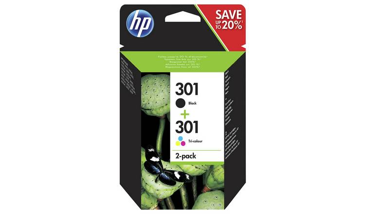 club beproeving Kinderen Buy HP 301 Original Ink Cartridges - Black & Colour | Printer ink | Argos