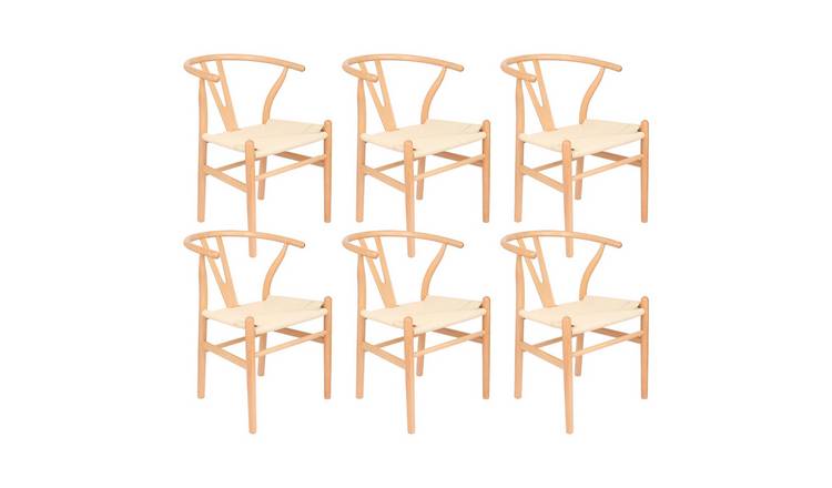 Nicholas Winter Beech Wood Danish Style Dining Chairs - Natural