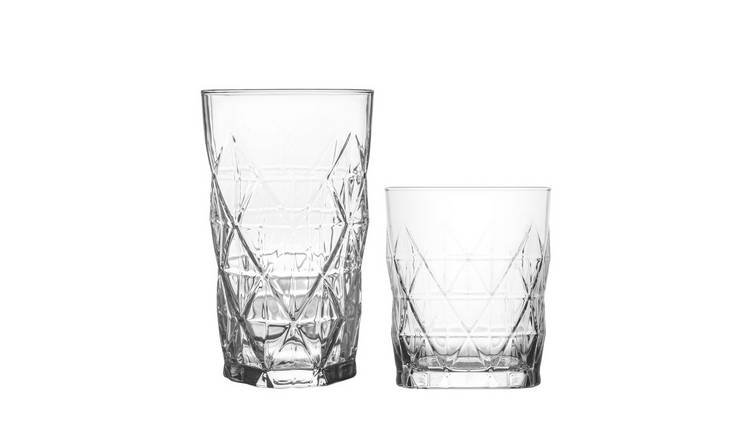 LAV 12 Piece Keops Glassware Set - Clear