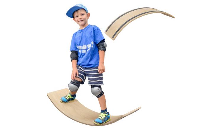 AIYAPLAY Wooden Kids Wobble Balance Board - Natural Tone