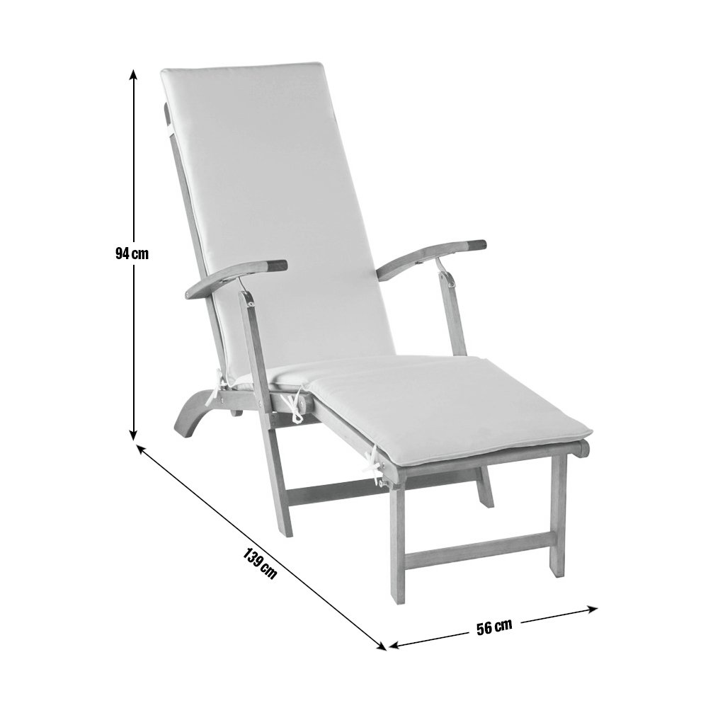 Argos Home Wooden Sun Lounger with Cushion Review