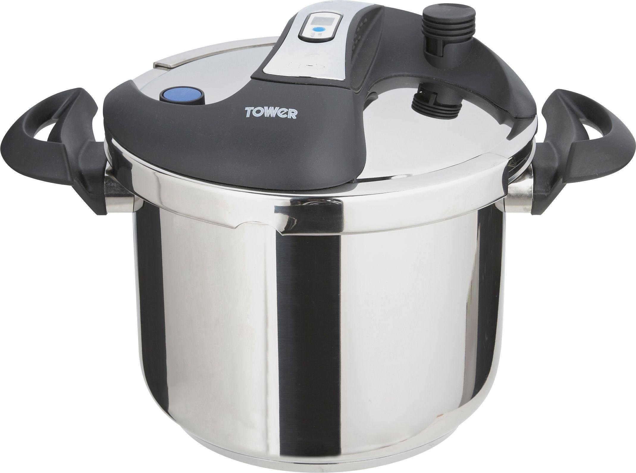 Tower 6 Litre Stainless Steel Time Pressure Cooker 3513305