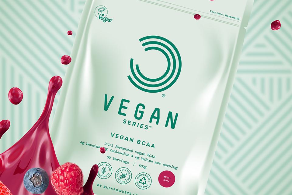 Bag of vegan supplements.