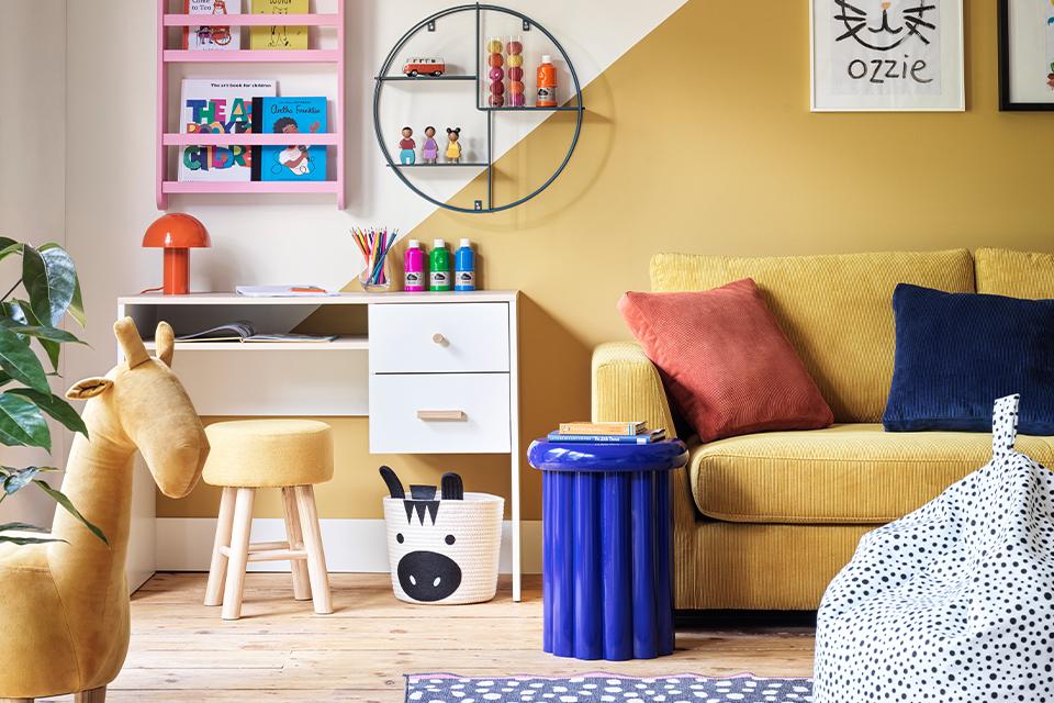 Image of a colourful living room.