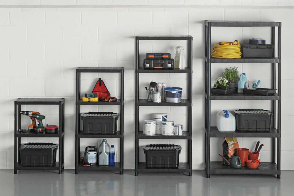 A place for everything. Transform your garage with sturdy shelving and storage.