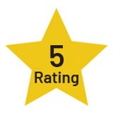 5 star rating.