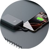Juice 10000mAh Portable Power Bank - Black.