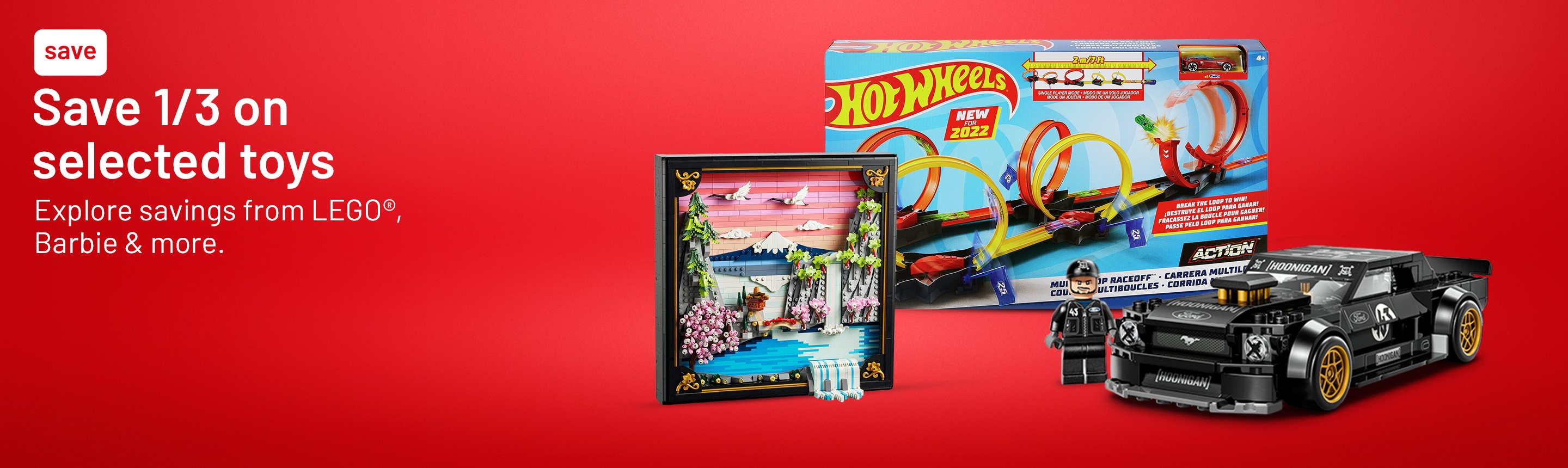 Save 1/3 on selected toys. Explore savings from LEGO®, Barbie & more.