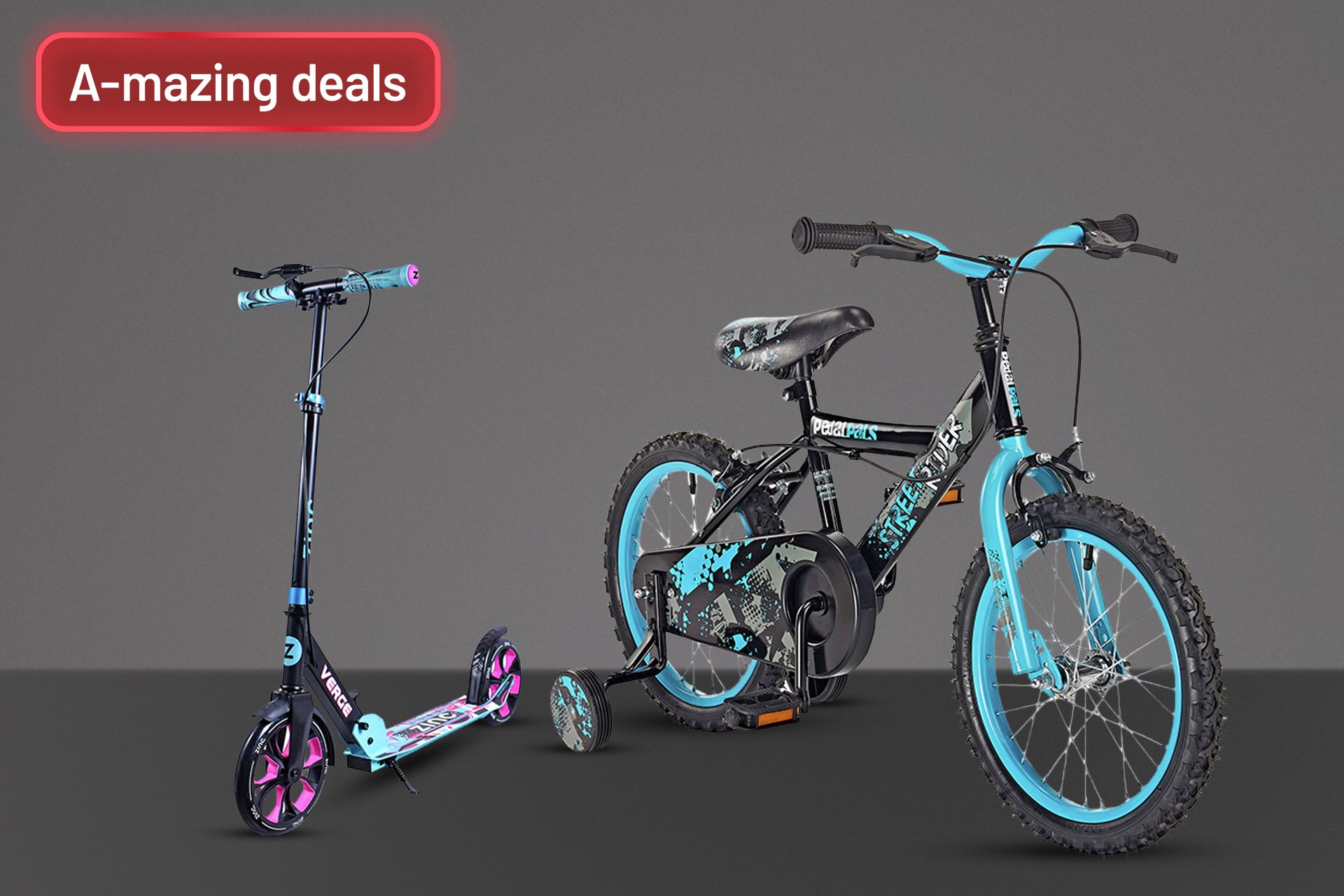 A-mazing deals. Save up to 1/3 on selected wheeled toys & bikes. Upgrade their outdoor fun!