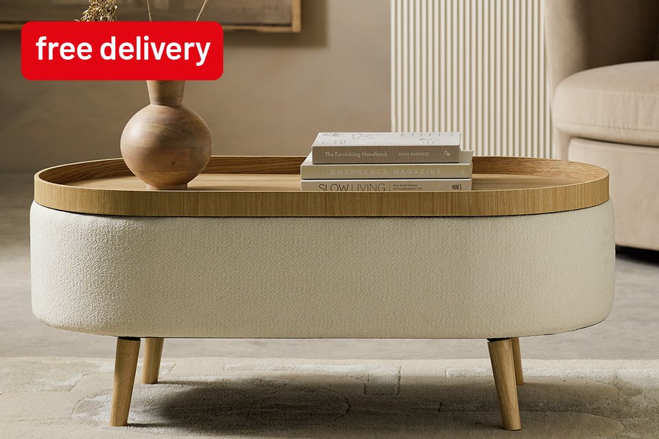 Free delivery on selected furniture. Includes dining room furniture, bedroom and more.