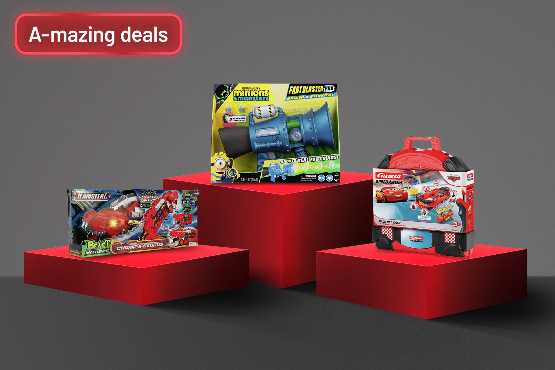 A-mazing deals. Save up to 50% on selected action figures & vehicle toys.