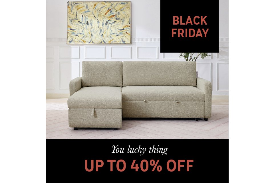 Habitat Black Friday 2026. Save up to 40 percent on selected sofas and armchairs.