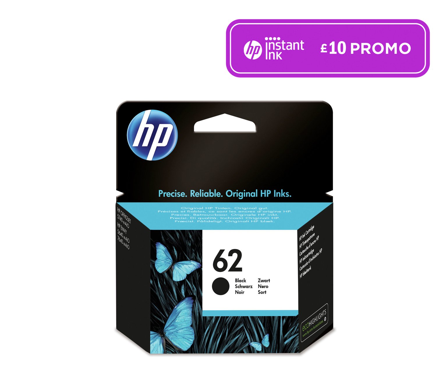 hp 62 black ink argos