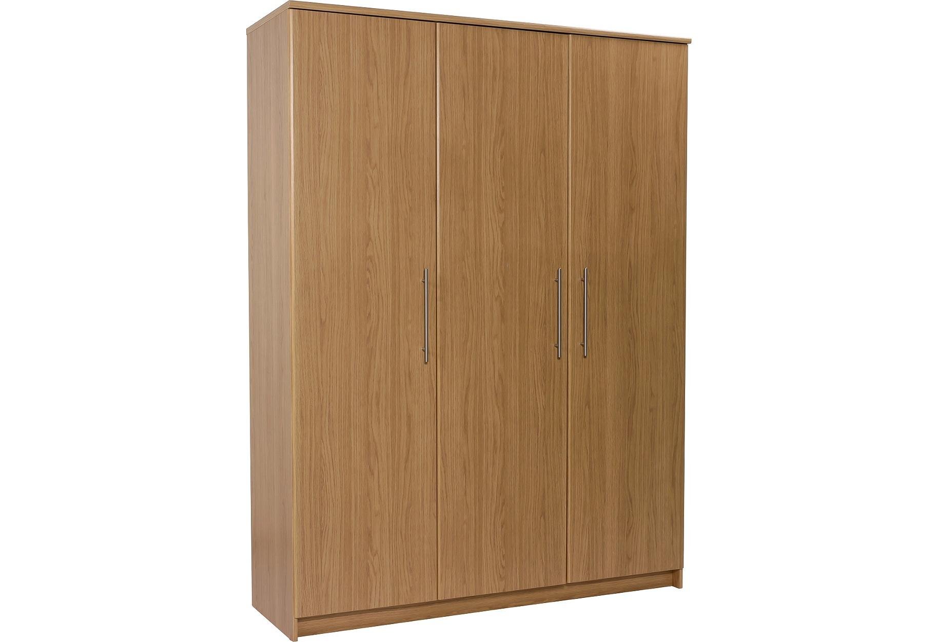 Argos Home Normandy 3 Door Wardrobe - Oak Effect