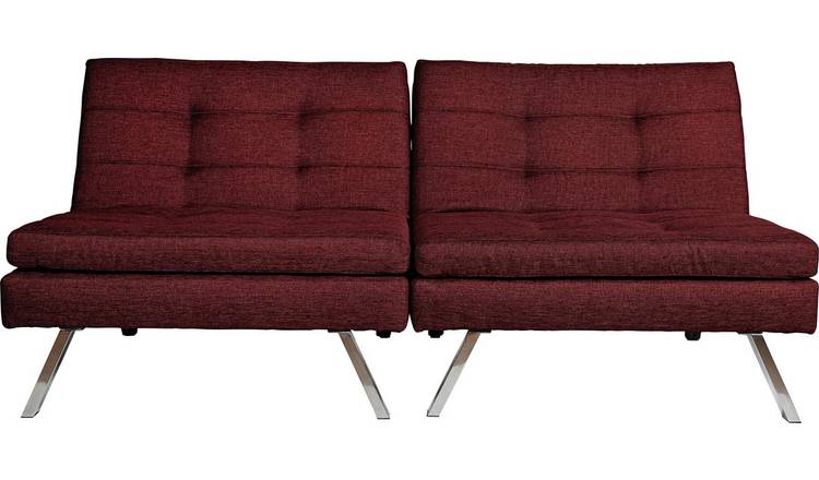 Buy Argos Home Duo 2 Seater Clic Clac Sofa Bed - Red | Sofa beds | Argos