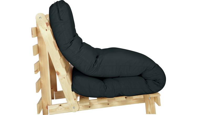 Buy Kyoto Single Futon Sofa Bed with Mattress - Black, Sofa beds