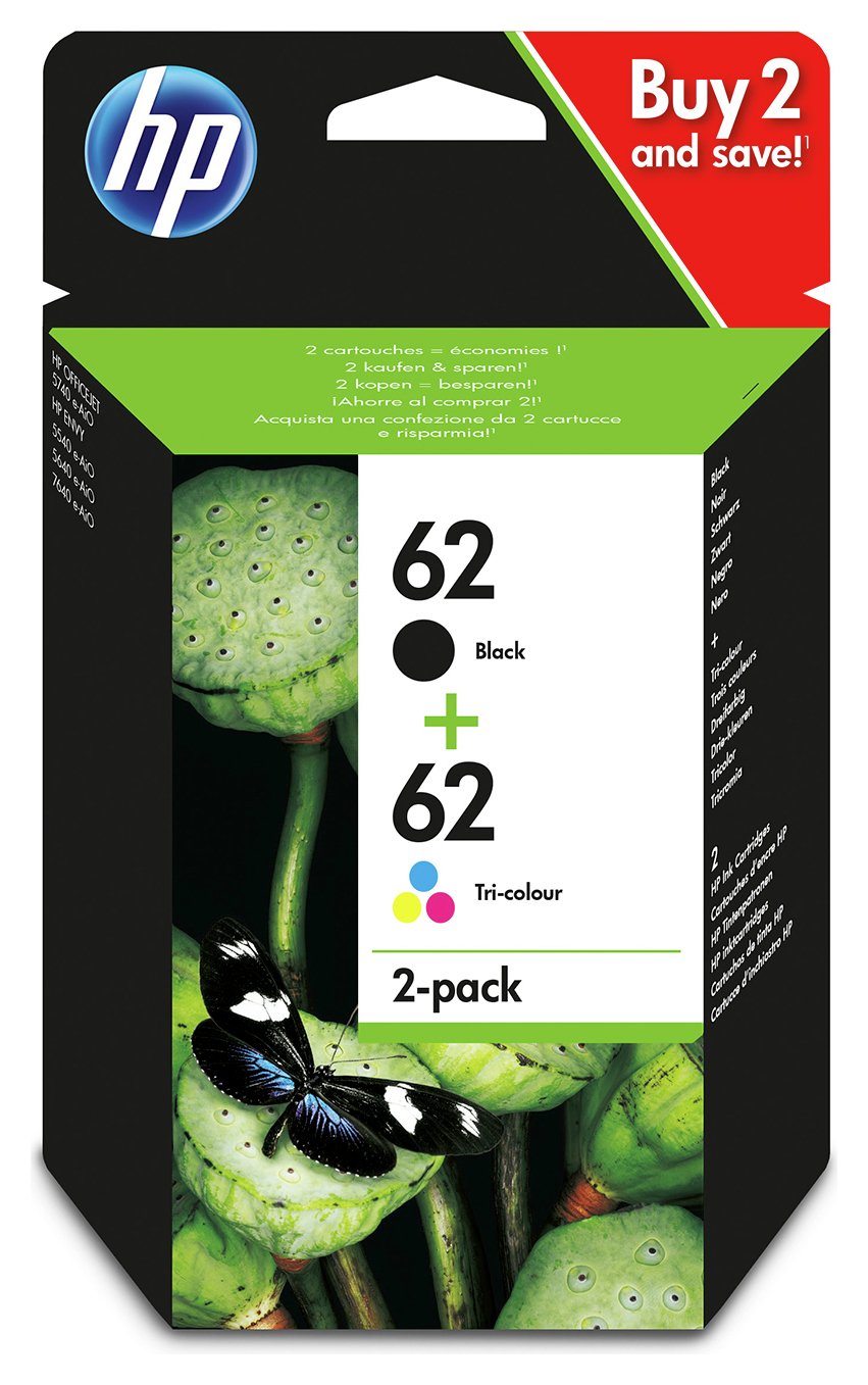 HP 62 Original Ink Cartridges - Black & Colour