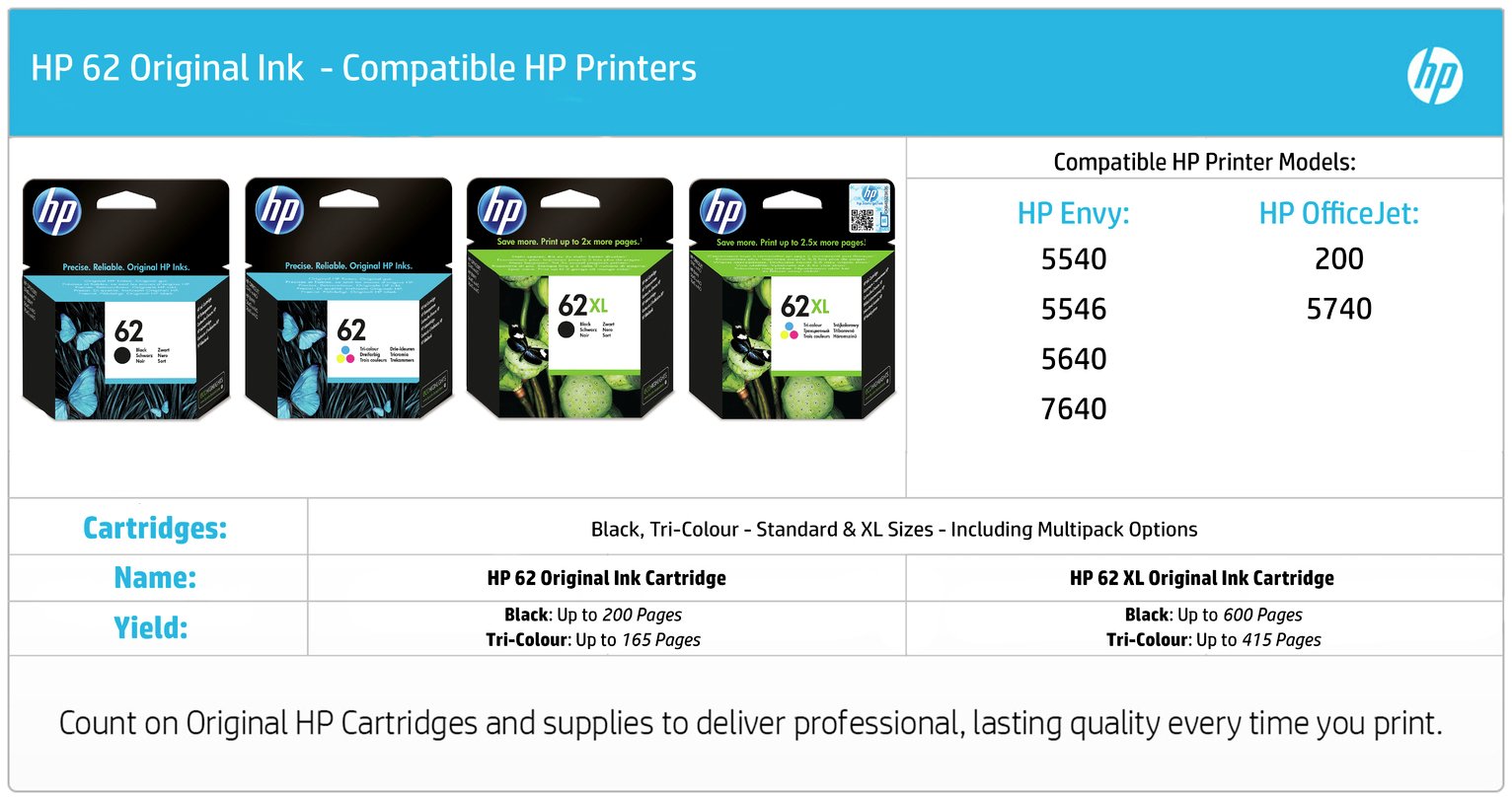 HP 62 Original Ink Cartridges Review