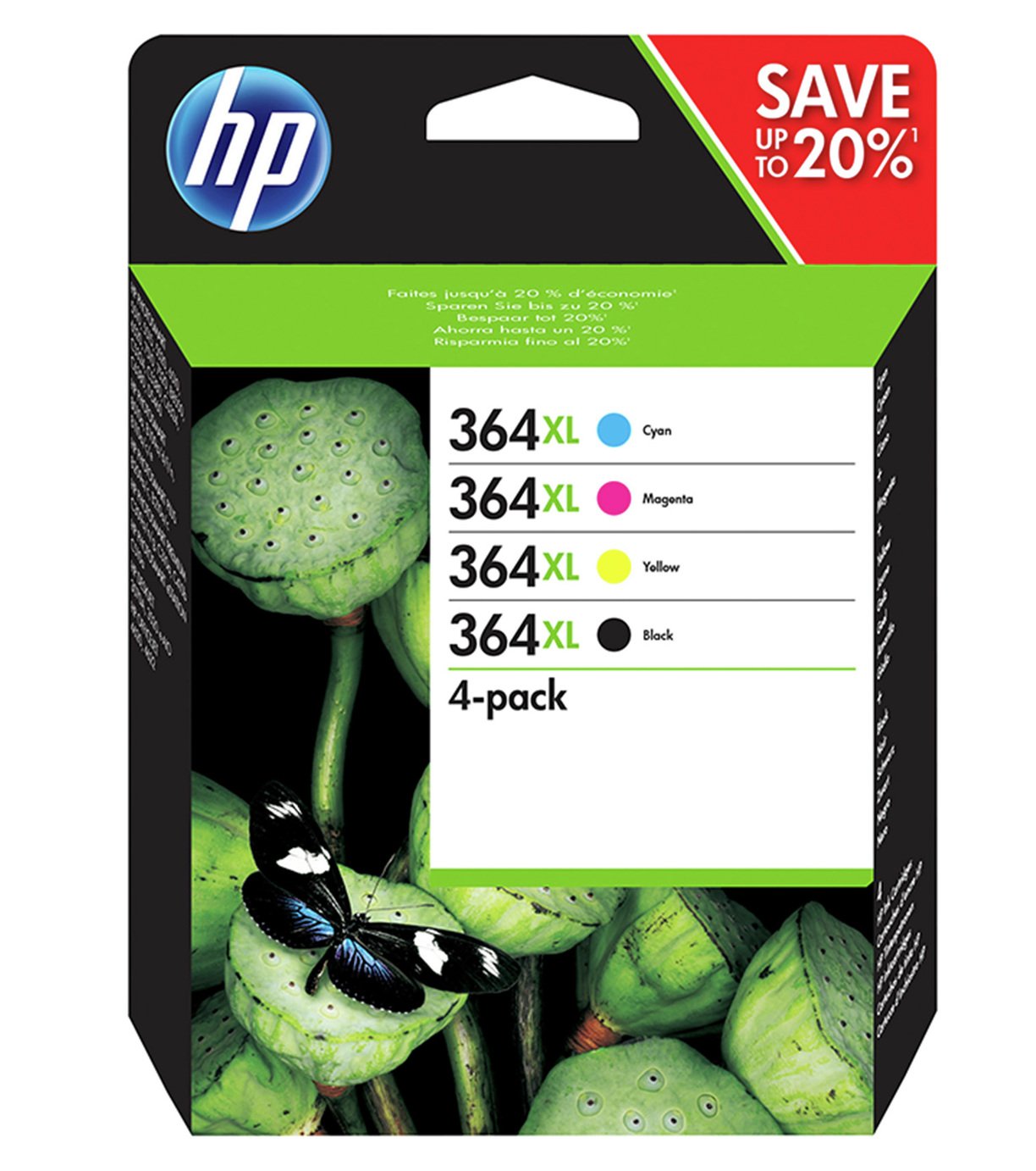 HP 364 N9J74AE XL Black & Colour Combo Pack Ink Cartridge